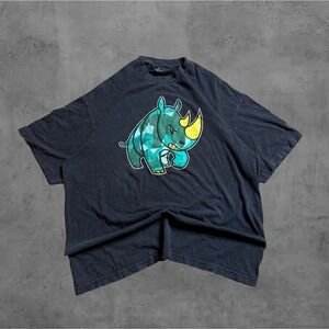 Vintage Ecko Unltd Rhino Graphic T Shirt Black Short Sleeve Crew Neck Mens